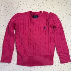 Polo by Ralph Lauren Pink Cable Knit Sweater